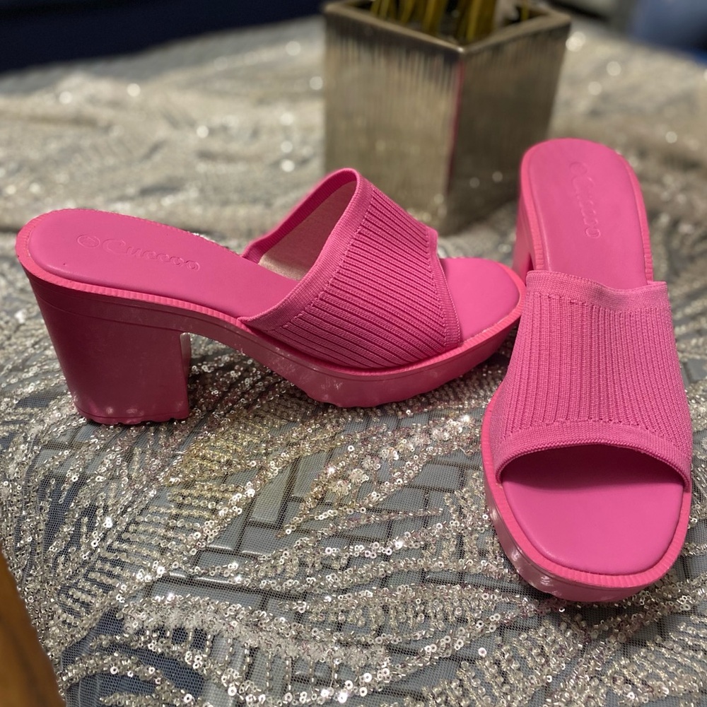 Chic Pink Slide Heels